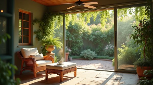 Créez un espace extérieur agréable avec un ventilateur de plafond